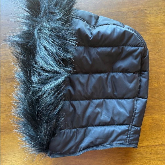 Nautica Black Puffer Jacket with Faux Fur Trim - Picture 8 of 12